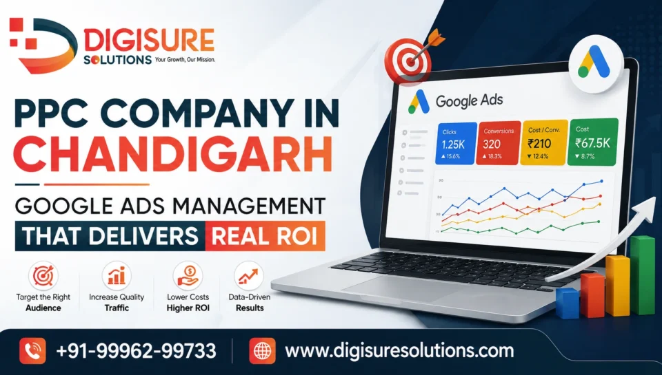 Searching for a results-driven PPC company in Chandigarh? Digisure Solutions manages Google Ads, Display, Shopping & Remarketing campaigns that generate real leads and measurable ROI. Get a free PPC audit today.